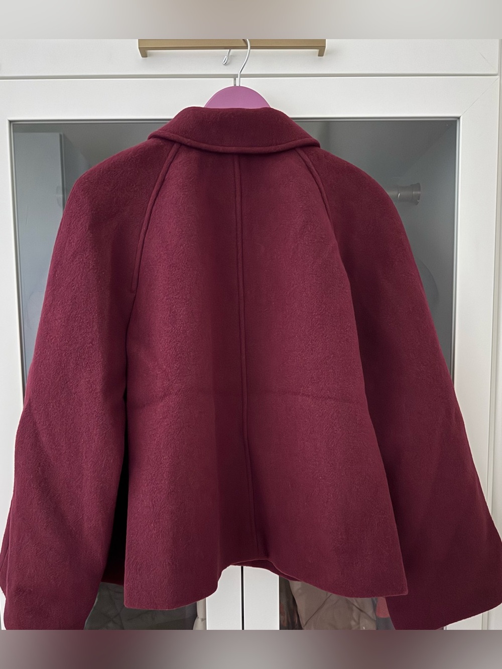 NWT J.Crew Factory Cropped Wool Blend Swing Coat & Buttons | Size L - Picture 8 of 10